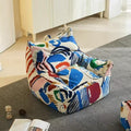 Graffiti lazy sofa commemorative caterpillar casual bean bag suede lounge chair can be used for home balcony cross-border foreign trade