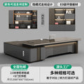 Saint-li executive desk - premium lacquer finish, minimalist chic, luxury ceo office desk and chair set for general managers