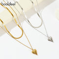creative retro alloy heart pendant earrings fashionelegant heart-shaped stacking chain necklace gold