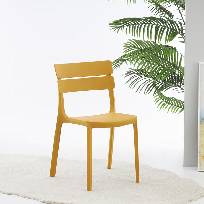Scandinaviancasual plastic dining chair metal back chair thickened stackable for home restaurant restaurant milk tea shop chair