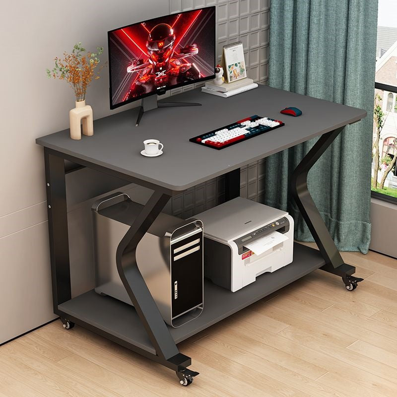 Computer desktop table for homesmall apartment bedroom table simple ready-made study notebook movable with wheels