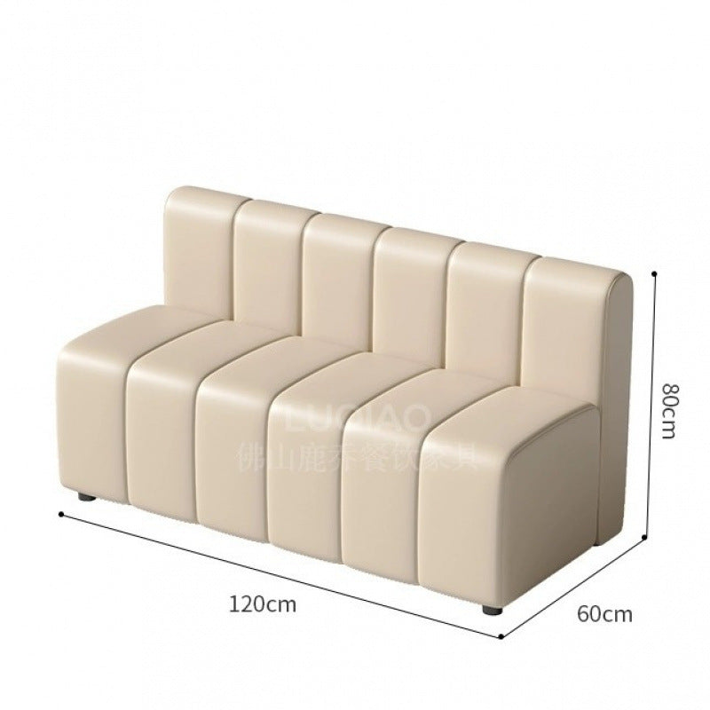 Cream log wind bench dessert cake table and chair combination can be ordered against the wall card seat sofa milk tea shop cafe