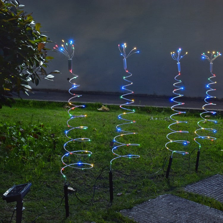 Cross-border solar Christmas floor plugging lights one to four festive garden decoration plugging lights gypsy atmosphere lighting