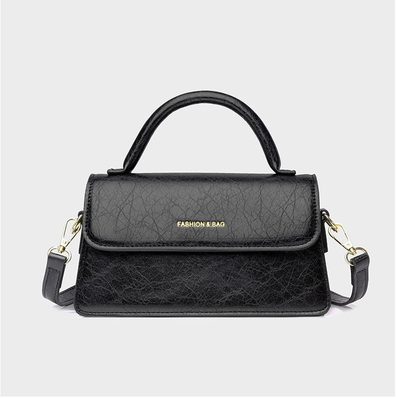 Exportretro small bag 2024new arrivaltrendyfashioneasiest for match shoulder crossbody bag texture women's satchel small square bag