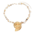 Exaggerated necklace wholesale cross-border new arrival oversized alloy conch pendant beach ocean shell string chain women's clavicle chain