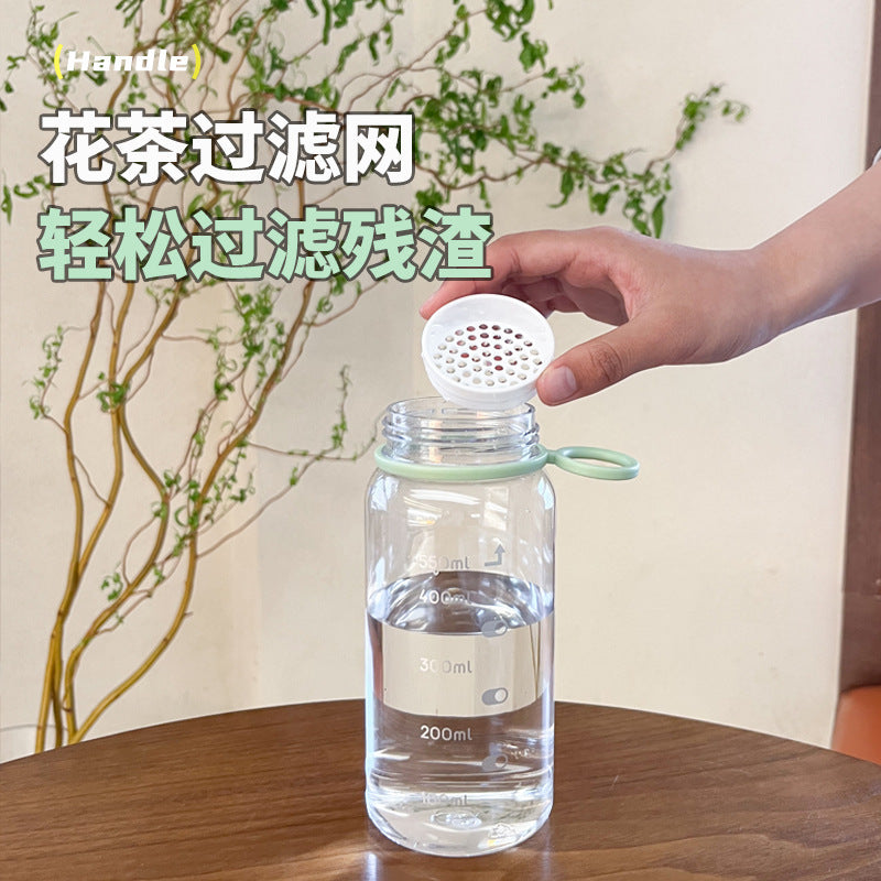 Handle ring cup casualbest selling plastic water cup student high-looking ins cup tea cup large capacity with handle ring