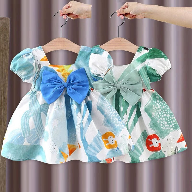 Girls' dresses: new  summer collection - baby & toddler cartoon bowknot mesh tank dress