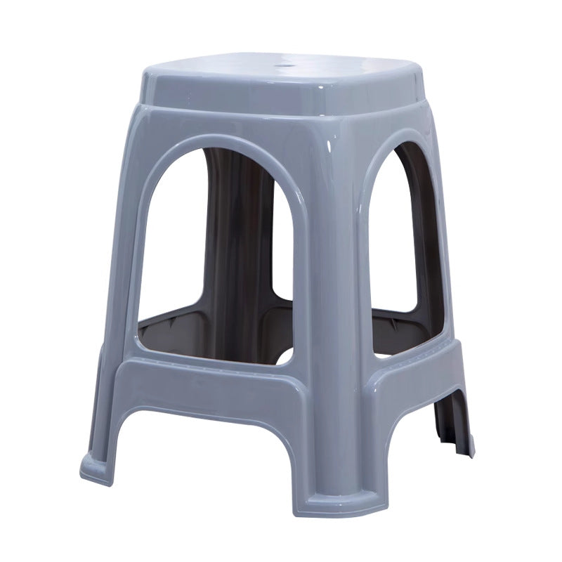 Extra thick matte plastic stool for home use, adult thickened dining table stool, large seat, bbq stall high stool for commercial use