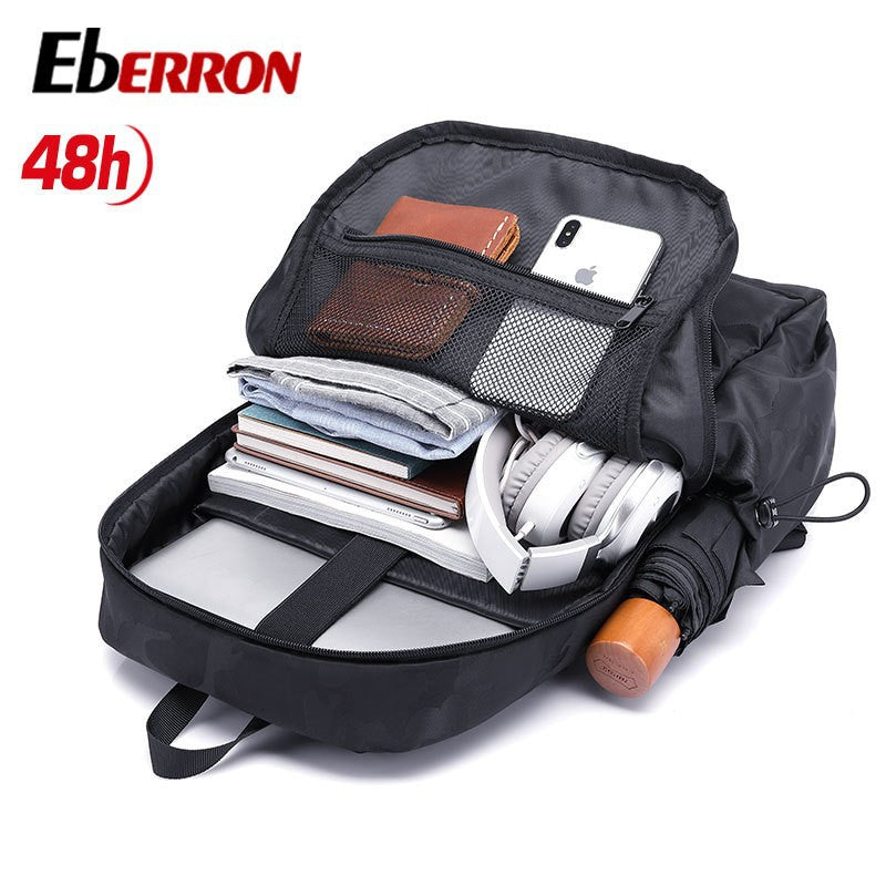 New backpack, leisure bag, travel bag, computer bag, business bag, commuter bag, fashion schoolbag, men's and women's simple backpack.