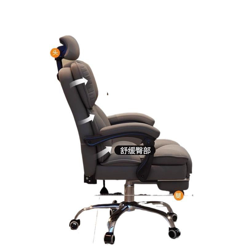 Ergonomic computer chair - comfortable, back-supporting, reclining gaming chair for extended use, ideal for dorms, study, and adjustable height office seating