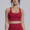 New arrival cross backless sports bra yoga wear topsbubble wrap push-up running training fitness vest for women