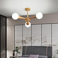 Magic bean bedroom chandelier modern casual japanese wabi-sabi style study ceiling lamp scandinavian creative walnut dining room lamp