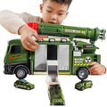 Kids' large military ejection car transforming track missile car parking tank alloy car boy toy ages 3-6