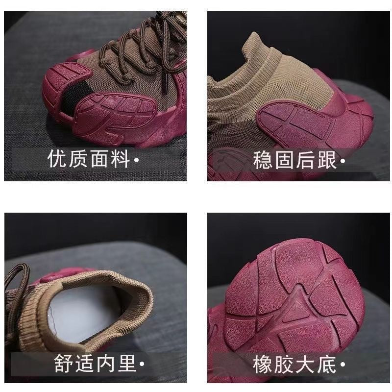 Spring & fallnew arrival octopus coconut shoes breathable sports shoes women's flats casual popular trendy soft bottom flame socks shoes