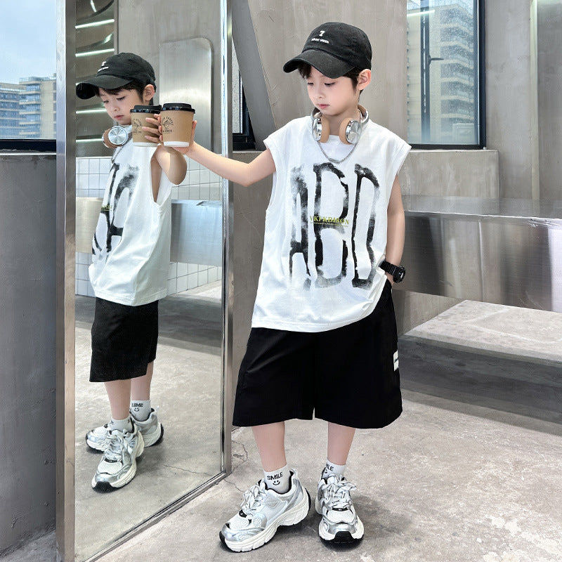 Boys' summer outfit set: new  lightweight summer style for older boys - sporty, cool, and trendy