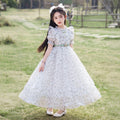 Girls' summer floral maxi dress - new  chiffon beach dress with ruffle hem - in stock