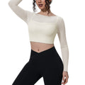 New arrival: solid color mesh double-layer breathable faux two-piece long sleeve casual activewear top for running, fitness, and yoga