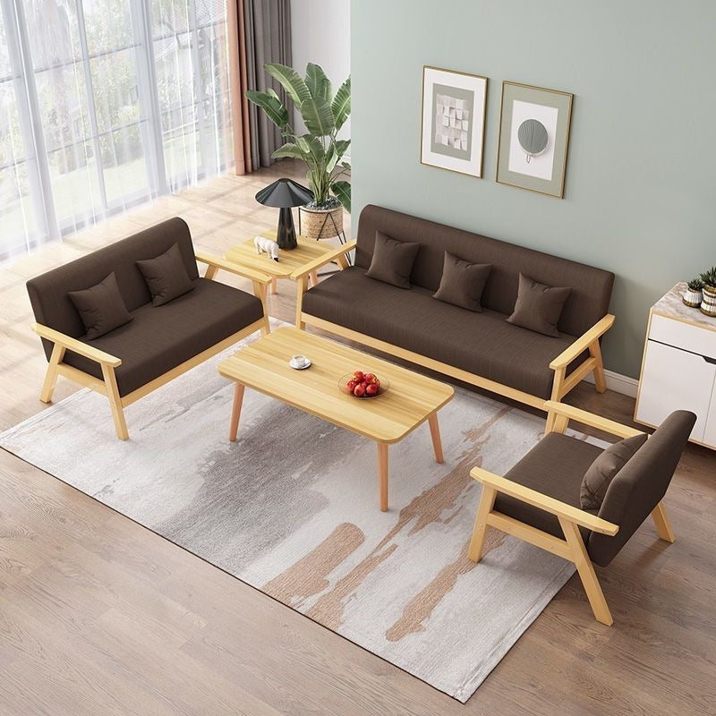Office sofa, office sofa and coffee table set, small apartment rental living room modern minimalist office sofa