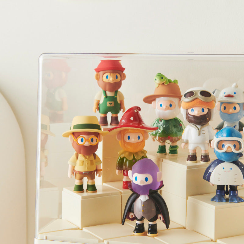 Blind box storage display stand Tide play animation new figure display box Children's Lego ornament Transparent dust-proof display