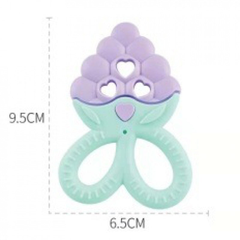 Cross-border  export tooth grinding stick toothpaste baby anti-eating hand soft glue baby mouth desire small mushroom biting glue toy