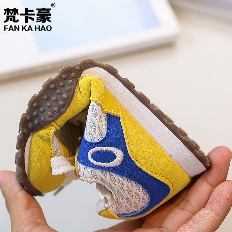 Vancahao sneakers:  autumn new korean style kids' fashion trendy mesh aglet shoes, girls' running shoes
