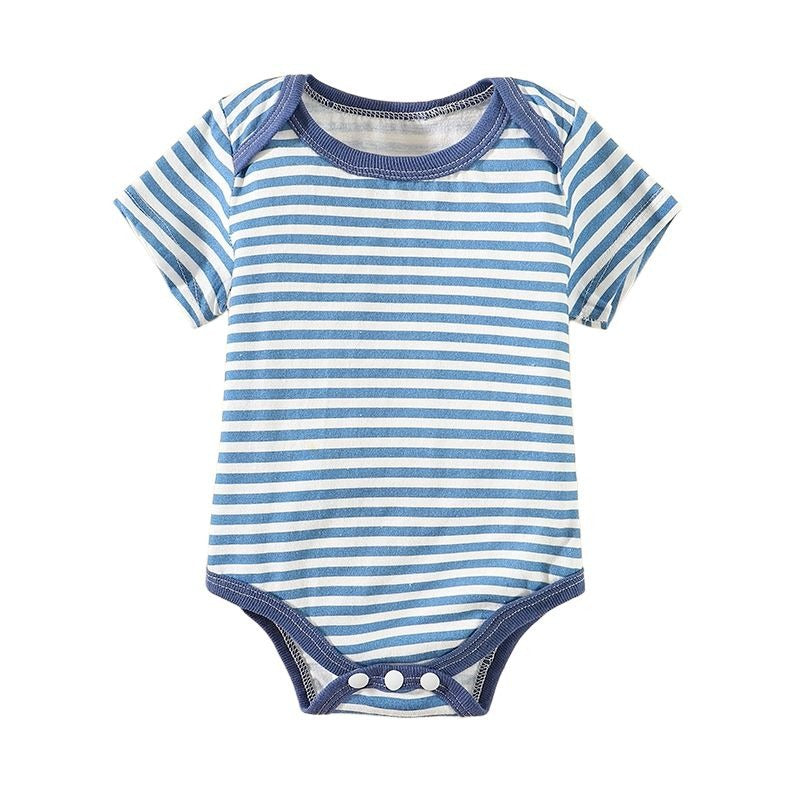 Baby romper spring autum triangle crawling short-sleeved male and female baby cotton 0-1 year old jumpsuit girl butt wrap