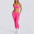 Tube toptops strapless pants high elastic back sports intimates bra non-slip running pilates yoga suit