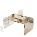 Acrylic coffee table, transparent suspended light luxury, high-end, popular side table, cream style, master bedroom balcony, bay window, small table