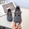 Vancahao girls' retro mary jane princess shoes - new autumn/winter  collection - kids' flat single strap mary janes