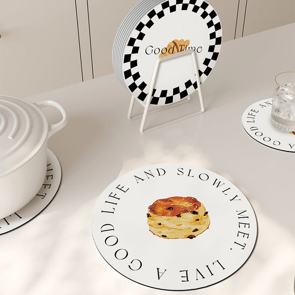Cartoon coaster, soft cushion, absorbent cushion, cute creative washing mat, placemat, heat insulation and anti-scalding teacup mat.