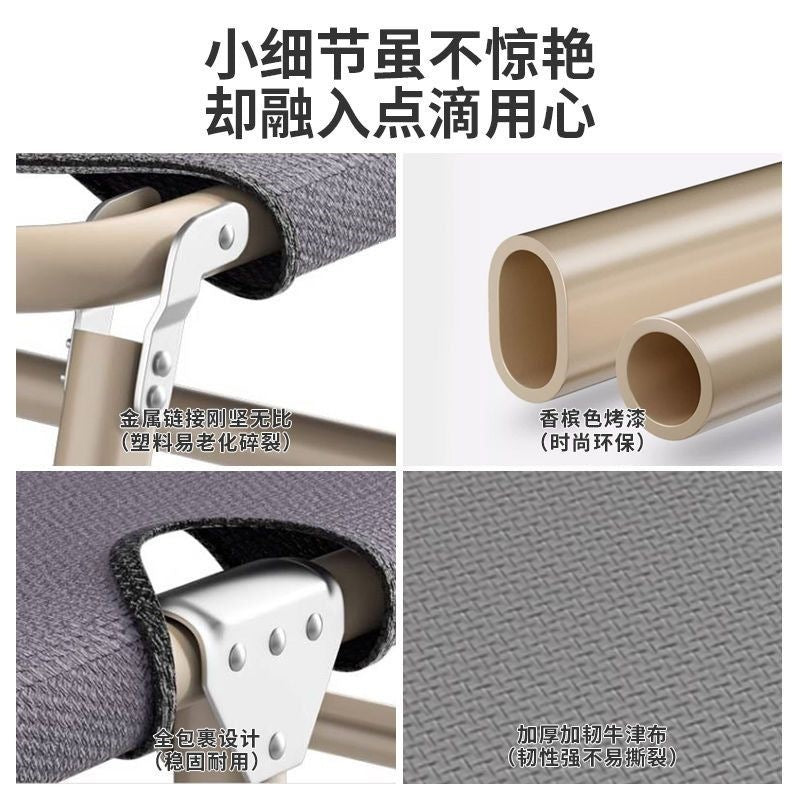Foldable single bed sheet nap bed household simple lunch break accompanying bed portable adult camping bed office recliner