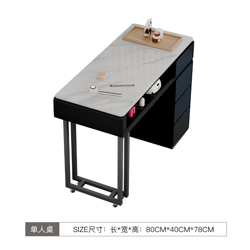 Cream style manicure table and chair set Japanese single double manicure light luxury Internet celebrities ins manicure table manicure shop