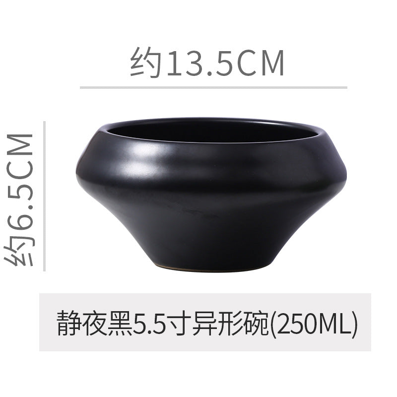 Japanese retro ceramic snack plate stylishfor home restaurant seasoning plate dipping plate rice bowl stoneware dessert bowl