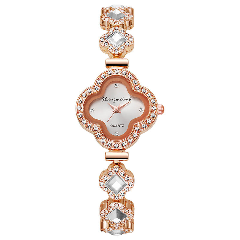 Live hot selling best sellingfashion four-leaf clover bracelet quartz watch emerald women's watch women's watch manufacturer wholesale