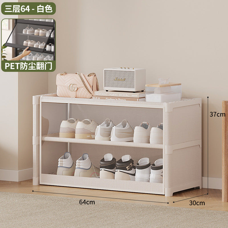 Simple shoe cabinet, home entrance, living room, dustproof and transparent, small apartment, large-capacity storage, shoe rack