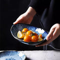 Creative kiln-turned ceramic tableware special-shaped plate high-end hotel dinner plate snack plate bowl chopsticks for home dish plate fruit plate