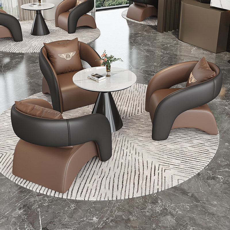 Sales office negotiation sofa chair design shape lazy table and chair beauty salon rest area reception one table and four chair combination