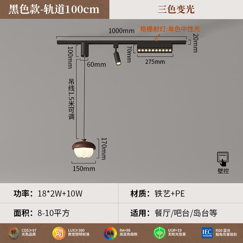 2025 new French restaurant one-word chandelier designer walnut pattern bar dining room tea room lighting