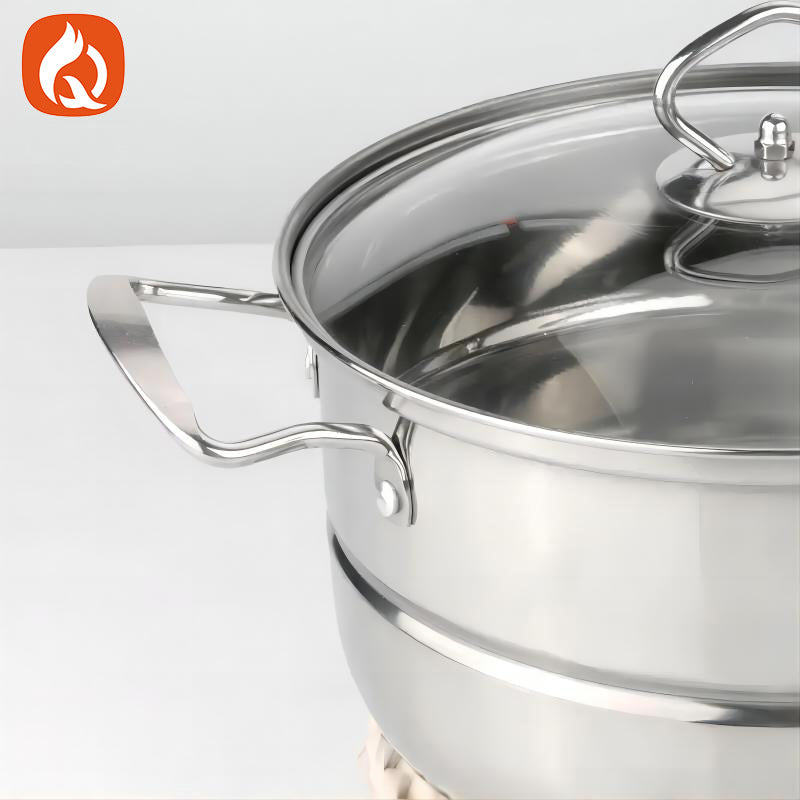 supply of stainless steel pots and pans, 18-piece set, thickened non-stick flat-bottomed frying pan, milk pot, soup pot set combination