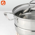 supply of stainless steel pots and pans, 18-piece set, thickened non-stick flat-bottomed frying pan, milk pot, soup pot set combination