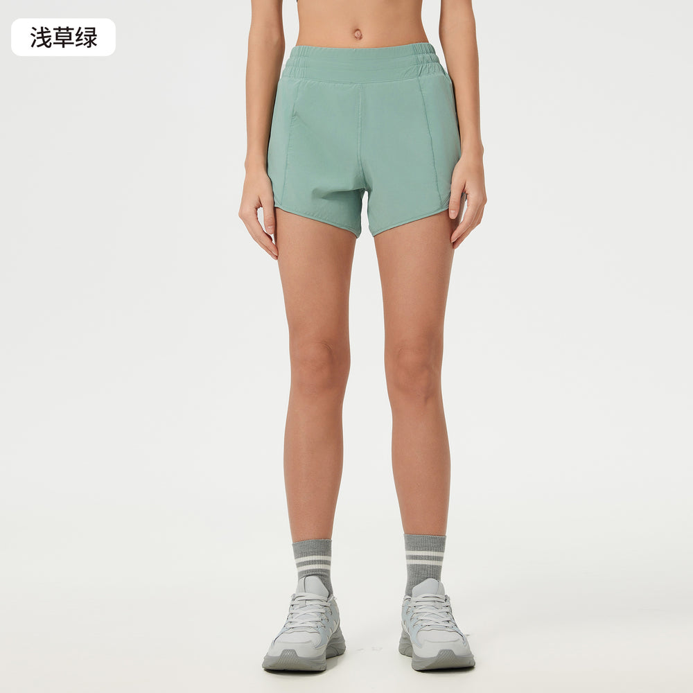 Loose quick-drying sports shorts for women summer lined running training fitness pants high waist yoga shorts d25004
