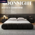 Accessible luxury genuine leather bed storage double bed casual italian puff bed master bedroom scandinavian leather bed head layer cowhide bed