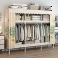 Alloy joint thickened and reinforced simple cloth wardrobe steel pipe for home storage bedroom assembly wardrobe steel frame rental house