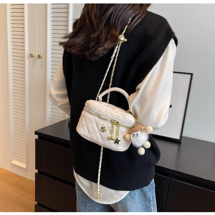 Cross-border diamond chain bag women's spring and summer 2025 new fashion niche shoulder messenger bag high-end mini bag