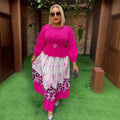 Aliexpress elegant commute top & skirt set - pleated skirt, african women's plus size printed dress