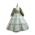 New spring/autumn chiffon dress - premium long sleeve banquet gown - holiday party princess performance dress - kids' dress