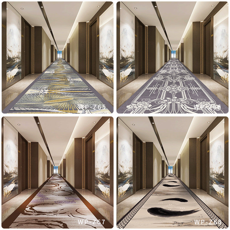 Custom carpets for chain hotels & guesthouses: minimalist, light luxury style, corridor & aisle fire-rated b1, banquet-grade, stain-resistant, full-spread carpeting