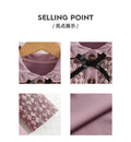Exportgirldresslight pink doll collar long sleevesbowslong skirtautumkids waist a-line skirt