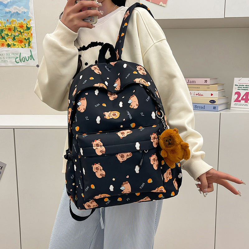 New printed cartoon children's backpack casual versatile primary and secondary school student schoolbag large-capacity junior high school student backpack