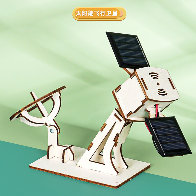 Science and Technology Small Production Solar Energy Artificial Flight Satellite Model Science Experiment Student Handmade DIY Teaching Aids SETAM